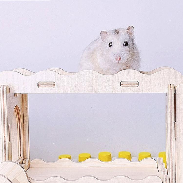 Drewniane Place Zabaw Platforma Odpinana Klatka dla Małych Zwierząt Akcesoria dla Małych Zwierząt