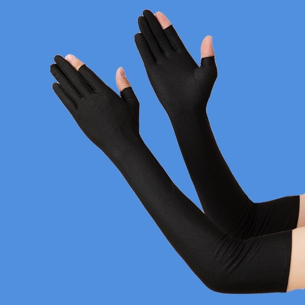 Breathable Sunscreen Gloves Touchable Screen Nail Art Mittens New Long Sleeve Summer