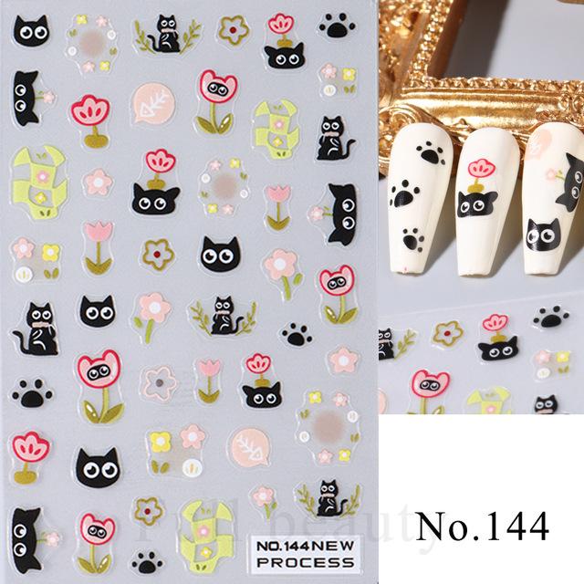 Nail Art Stickers Autumn Maple Leaf Sunflower Flower Elk Adhesive Nail Stickers