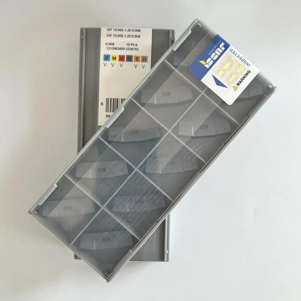 ISCAR / GIF10.00E-1.20 IC908 /Industrial indexable carbide inserts 10 Pcs