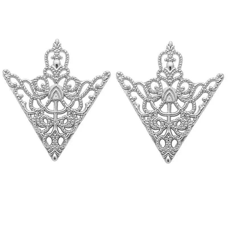 I-Remiel Vintage Driehoek Kroon Kraagspeld voor Mannen Vrouwen - Uitgesneden Broche Embleem Sieraden voor Shirt Pak Accessoires