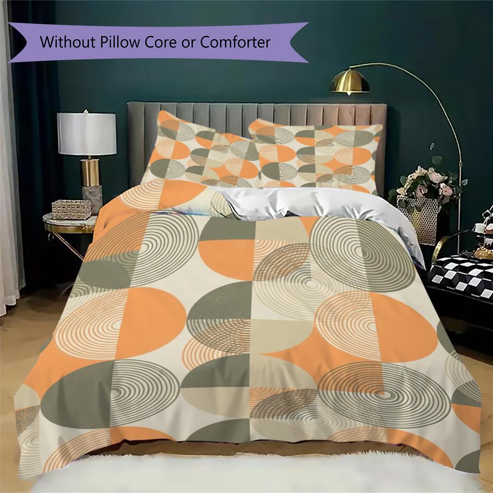 Simple Geometry Pattern Bedding uilt Set uilt Cover Pillowcase Home Decoration Birthday Gift (1 * duvet cover + 2 * pillowcase without core)19