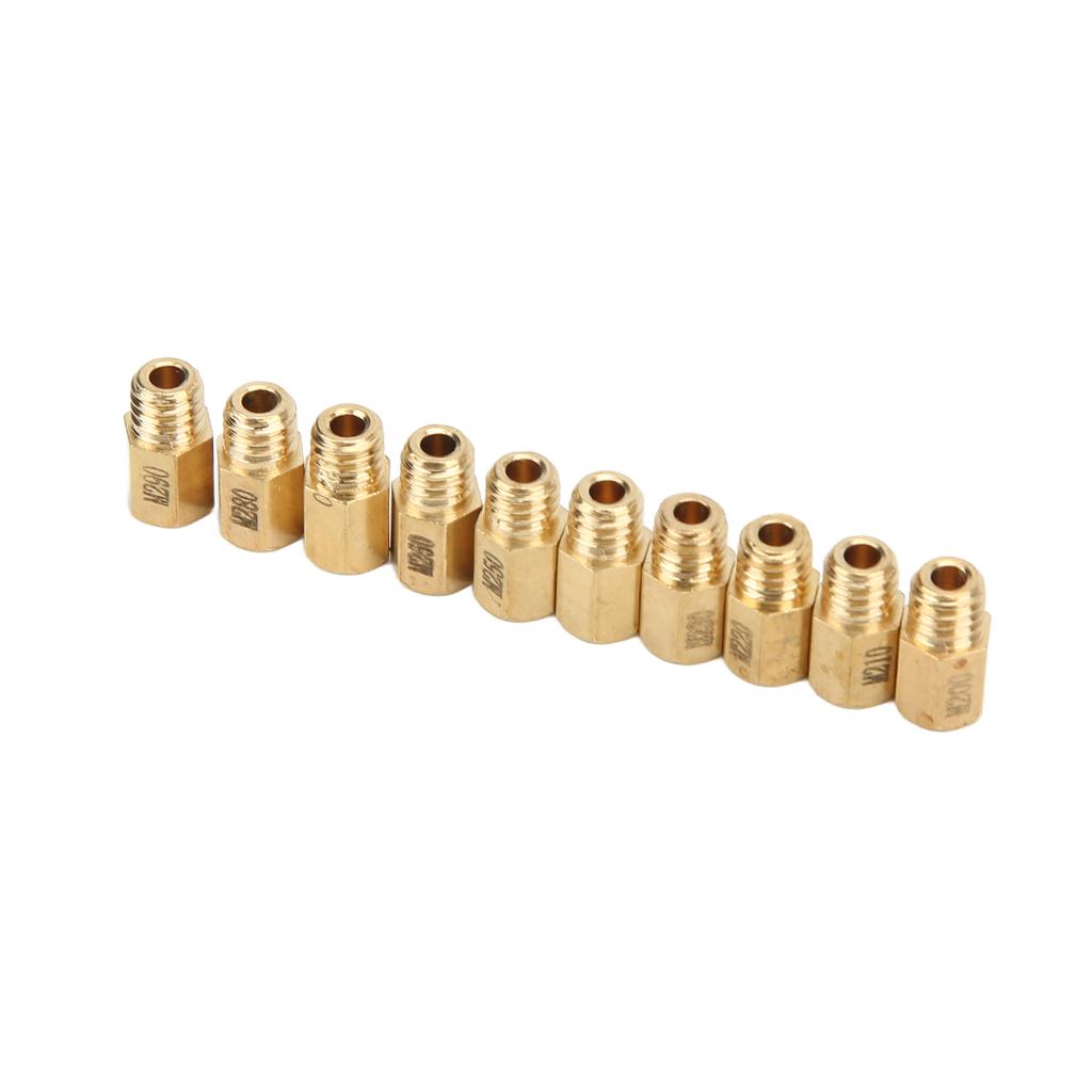 10 stk sett forgasser hovedjet solid messing erstatning for Mikuni VM TM TMX Carb 200?290