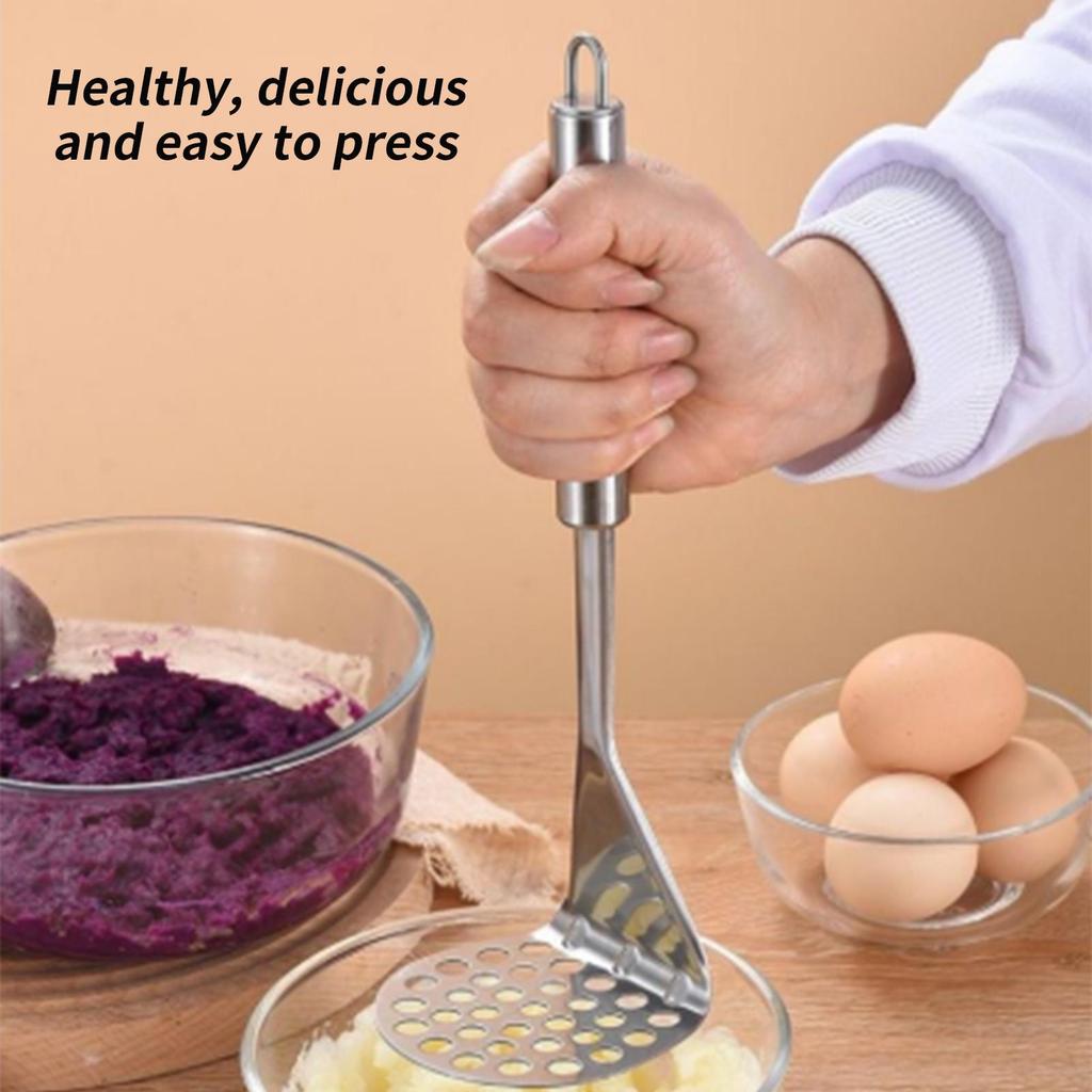 Potato Masher Stainless Steel Manual Garlic Masher Kitchen Mud Press Mashed Potato Ricer Press For Baby Food Avocado