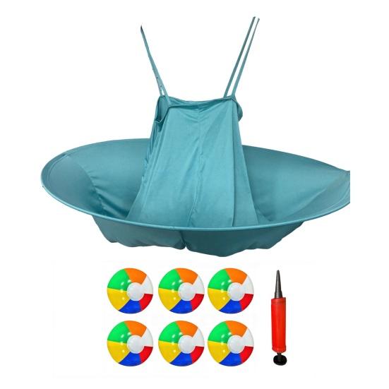Oma-Hosen Hofspiel, Überdimensioniertes Outdoor-Wurfspiel für Erwachsene, Lustige Familienparty Aufblasbare Hosen mit Ball, Team-Challenge-Aktivität