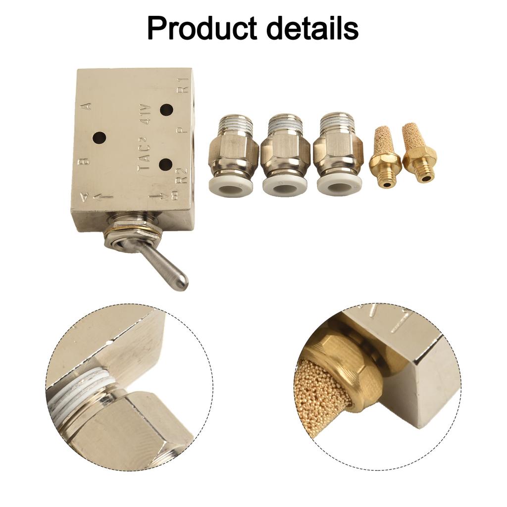 5 Way Valve TAC2-41V For Automations Working Pressure 0 0.9MPa Reset Mechanism Reversing Valve Brass Body Compact Design