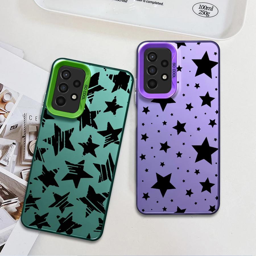 Five Pointed Star Phone Case for Samsung Galaxy A14 A13 A15 A23 4G A34 A33 A53 A24 A54 A35 A55 5G A11 A12 Capa Cover