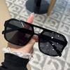 New Square Double Beam Pilot Sunglasses Personalized and Trendy Multi-color Driving Cycling Tourism Street Photography Glasses