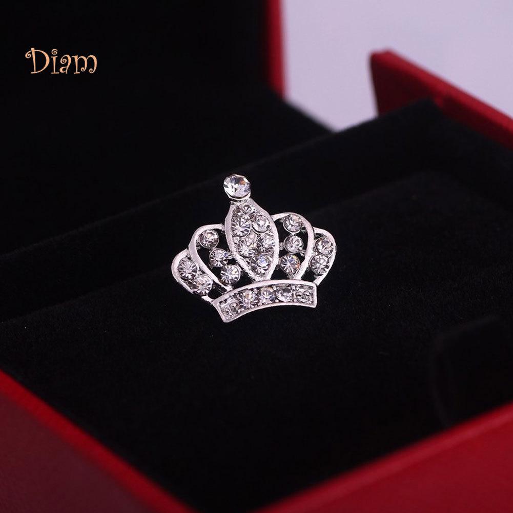 Bijoux diamantés, couronne Chic, pierres de cristal, broche, chemise, col de veste pour femmes