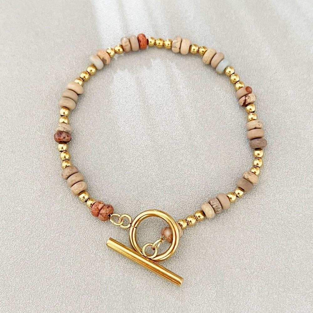 Handmade Spacer Beads Bracelet Adjustable OT Ring-clasps Bracelet  Party