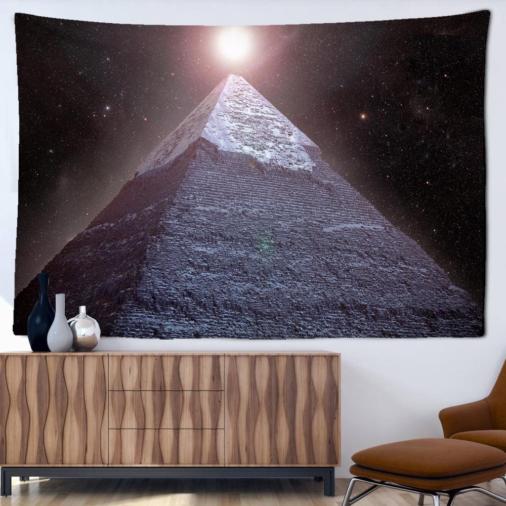 Heilige Pyramide Wandteppich Ägypten Reise Stern Kunst Wandteppich Wandbehang Wohnzimmer Wandteppich Familien Schlafsaal Heimdekoration