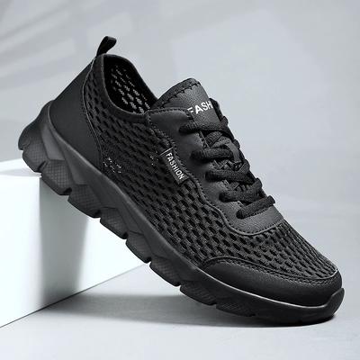 New Men Casual Sport Shoes Breathable Lightweight Sneakers Outdoor Mesh Black Running Shoes Athletic Jogging Tenis Walking Shoes