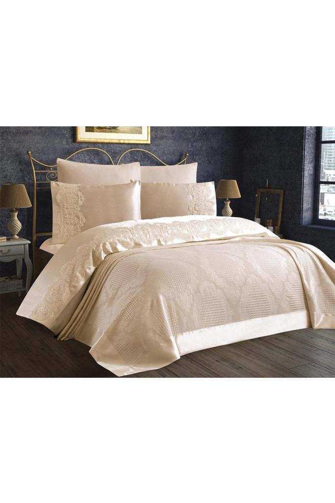 Dowry World Lorena Double Pique Set Cappucino