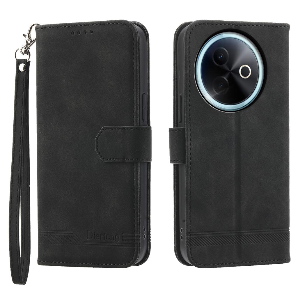 DIERFENG DF-03 For vivo Y39 5G Case Lines Imprint Wallet Leather Phone Cover