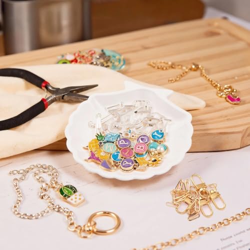 Acidea DIY Keychain Products 319 Pieces, Keychain Charms Accessory Parts Set, Metal Keychain Pendant Making Kit for Gift Accessories and Craft Jewelry