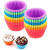 10Pcs Baking Cup Reusable Silicone Cupcake Cups Non-stick Easy To Clean Heat Resistant Cake Mold for Parties Holidays
