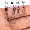 Fishing Snap Swivels Duo Lock Ball Bearing Swivel Snap Stainless Steel Fishing Accessories Fast Snap Clip Fishing Lure Connector