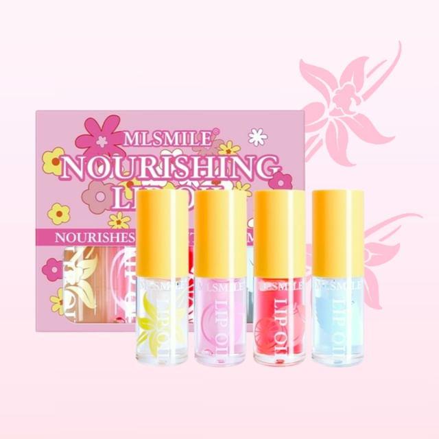 MLSMILE - Set of 4: Vitamin E Nourishing Lip Oil Set #Set