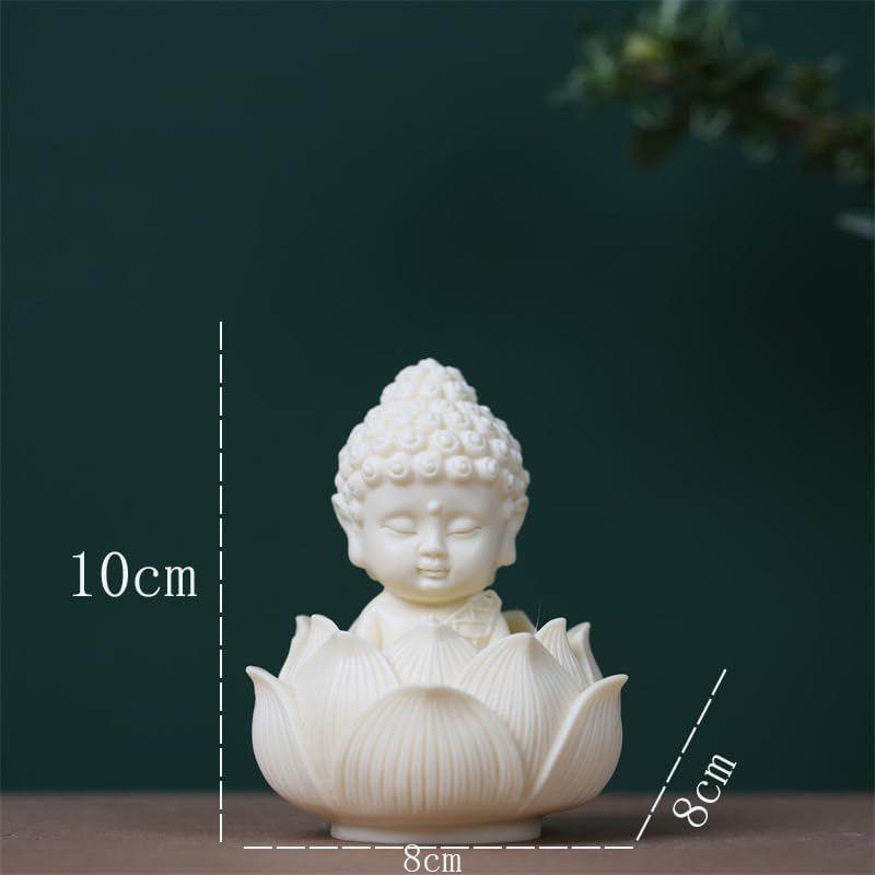 Premium Lotus Baby Buddha Statue for Home Decor Tranquil Spaces, Ideal for Home, Office Desk & Car Dashboard Decoration