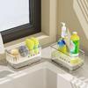 New Rag Rack Kitchen Sink Rack Household Wall-mounted Multi-function Sponge Pool Faucet Storage Artifact With Drain Design