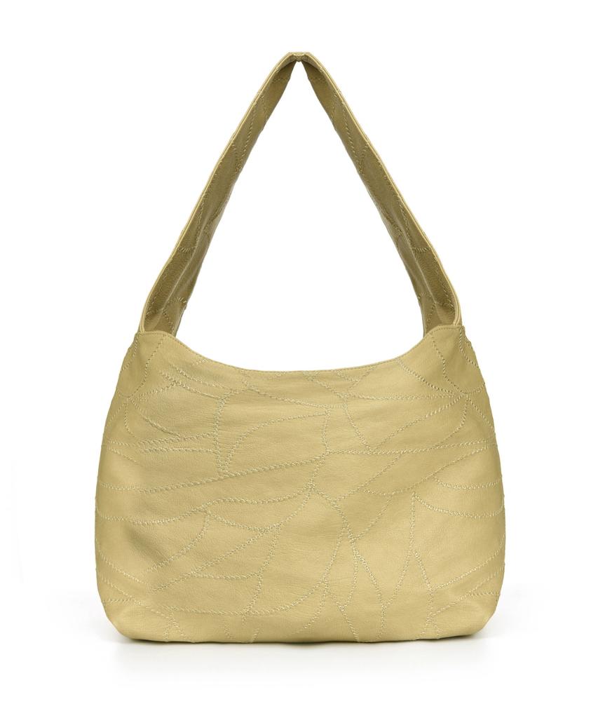 Nick&Nicole Leather Wrinkle Tote Bag_Butter
