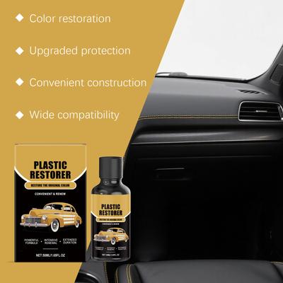 HOMONTH Auto Kunststoffpflege Mittel Reinigung Innenraum Dekontamination Kratzer Kunststoff Pflege Aufhellende Pflege 50ML