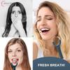 1Pcs Stainless Steel Tongue Scraper Fresh Breath Cleaning Coated Tongue Toothbrush Oral Hygiene Metal Scraper