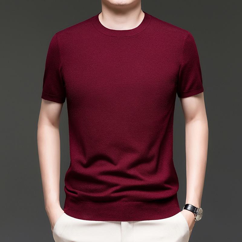 Men's Casual Round Neck Thin Knit Pullover Sweater