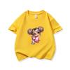 Kids Cotton T Shirt Charming Girl With Pink Unicorn Print Crew Neck Short Sleeve Tee Casual Boys Girls Summer Tops