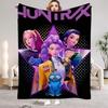 K Pop Demon Blankets Quality Soft Warm Hunters Huntrix Throw Blanket Winter Kids Couch Bed Fluffy Bedspread