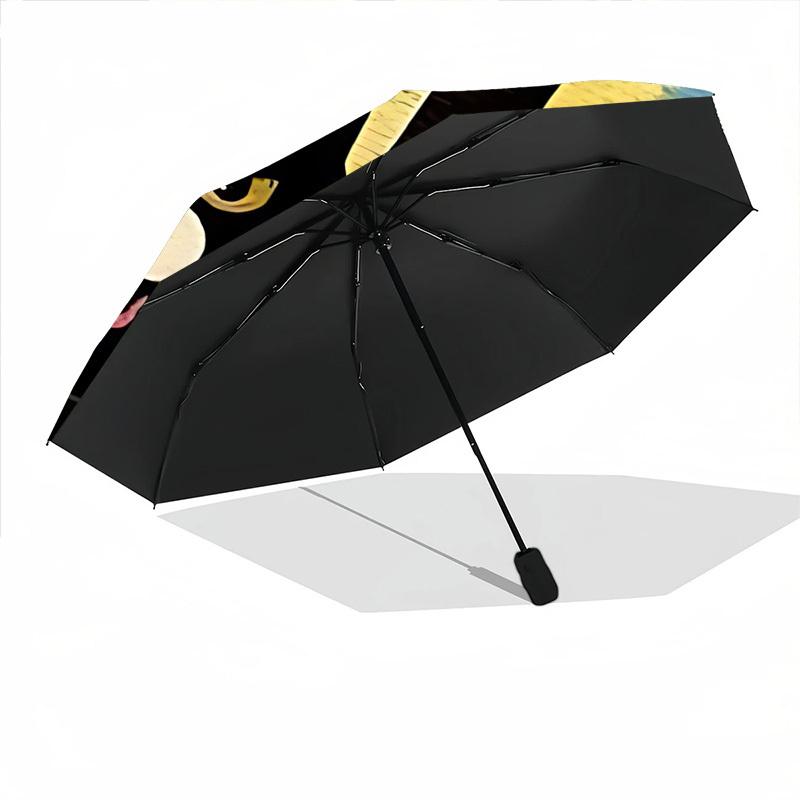 1pc Flame Cat Auto Open/close, All-Season Portable Folding Umbrella for Women & Men, Travel, Everyday, Formal Events - Compact Luxury Parasol, Outdoor