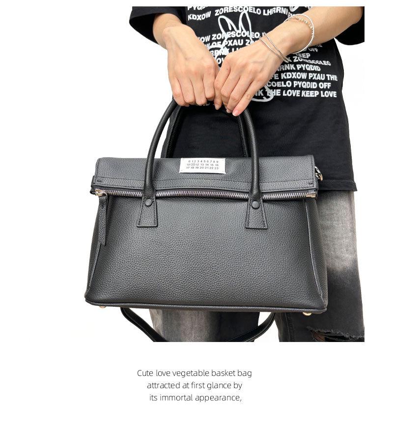 2024 Herbst/Winter Koreanischer Stil Litschimuster Leder Umhänge-Handtasche