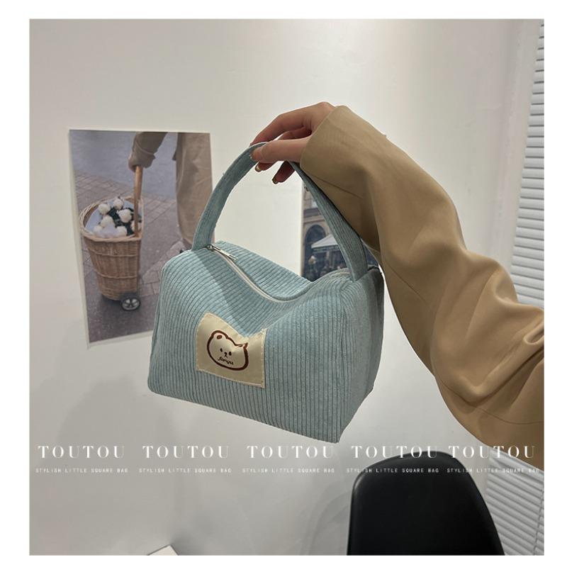 Women's Bag Corduroy Small Square Bag New Handbag Fashionable and Simple Small Bag