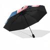 1pc Love Ribbon Automatic Open/close Umbrella, 8-Rib sturdy structure, Auto Folding/Opening, Portable Travel Umbrella for Women, c14