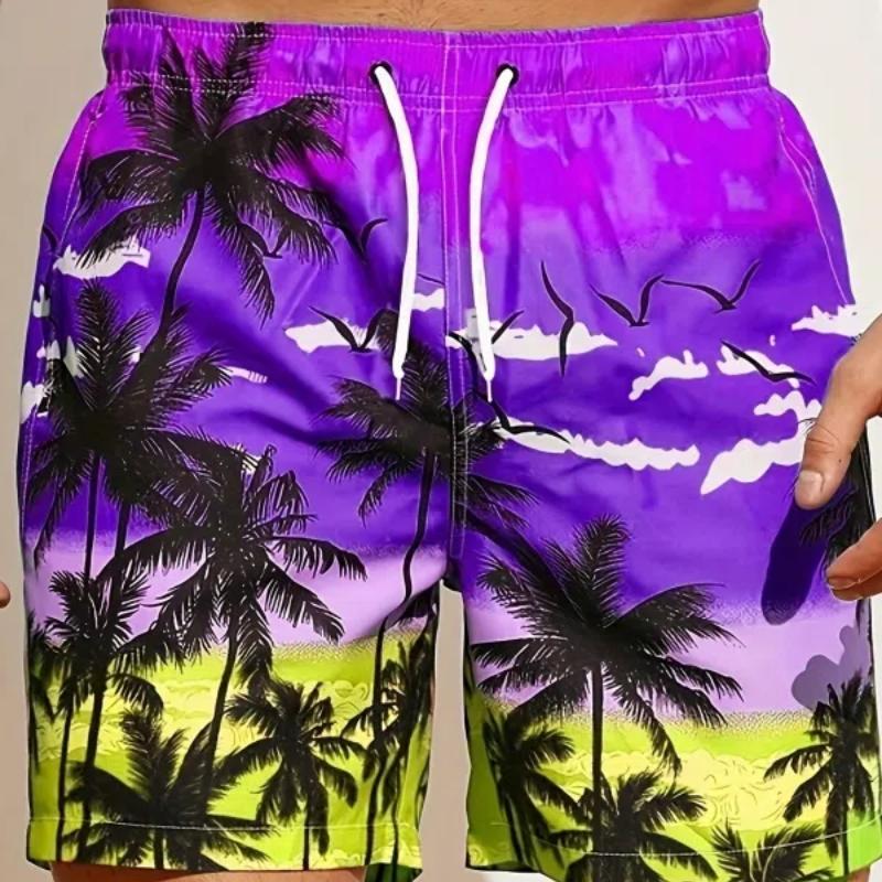 

Мужские свободные пляжные шорты на шнурке, быстросохнущие шорты из кокосовой пальмы для лета, женские и мужские повседневные спортивные шорты с 3D-принтом 6XL