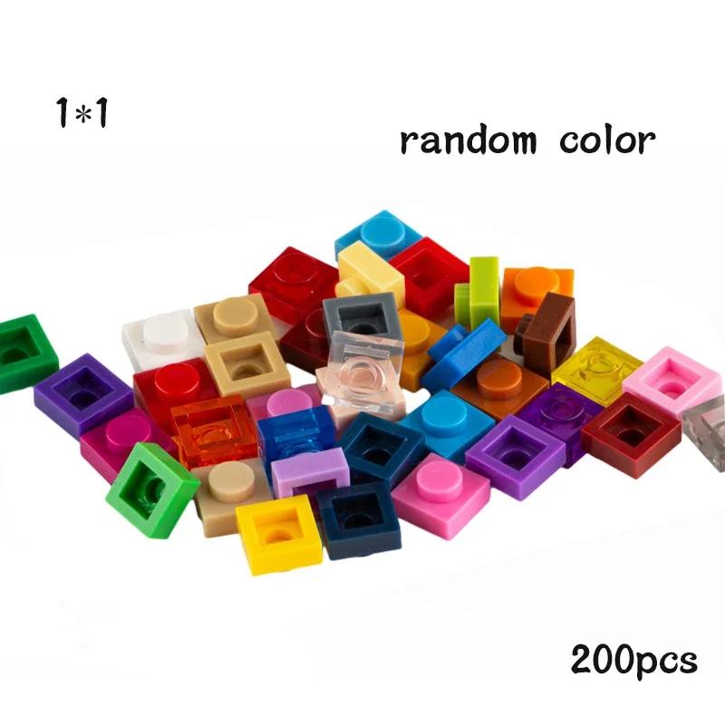 Non-Toxic 200Pcs Diy Building Blocks Thin Figures Bricks 1X1 Dots 21Color Educational Creative Size Compatible With 3024 Toys For Children