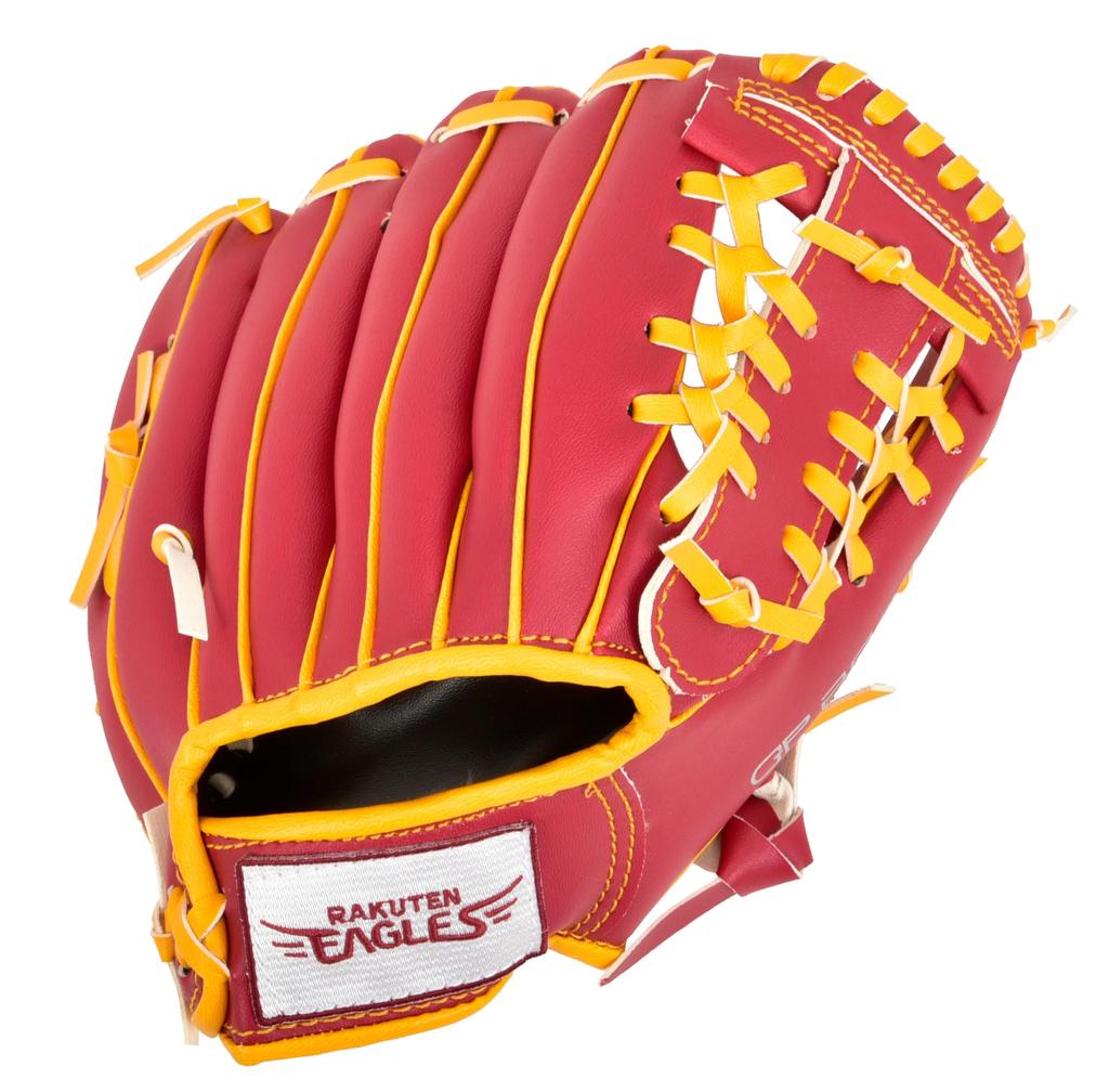 Rakuten Golden Eagles x GP Baseball Catch and Glove Includes Soft Throw Parent-Child Set, Ball, Right-Handed