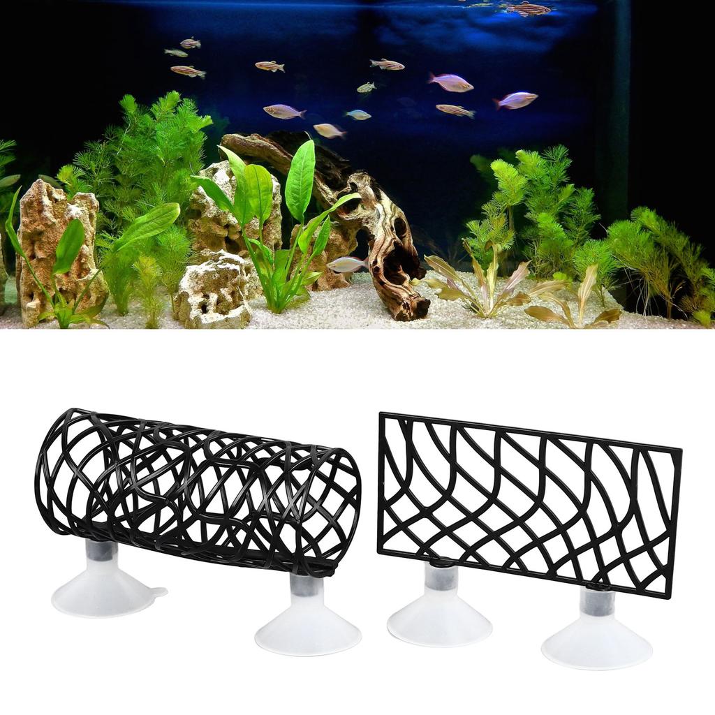 Fish Bed Tunnel Safe Small Hole Hollow Fish Resting Tube with Suction Cup for Fish Aquarium