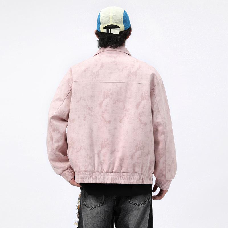 Men's Gradient Lapel Faux Suede Casual Jacket - Autumn Light Luxury Collection