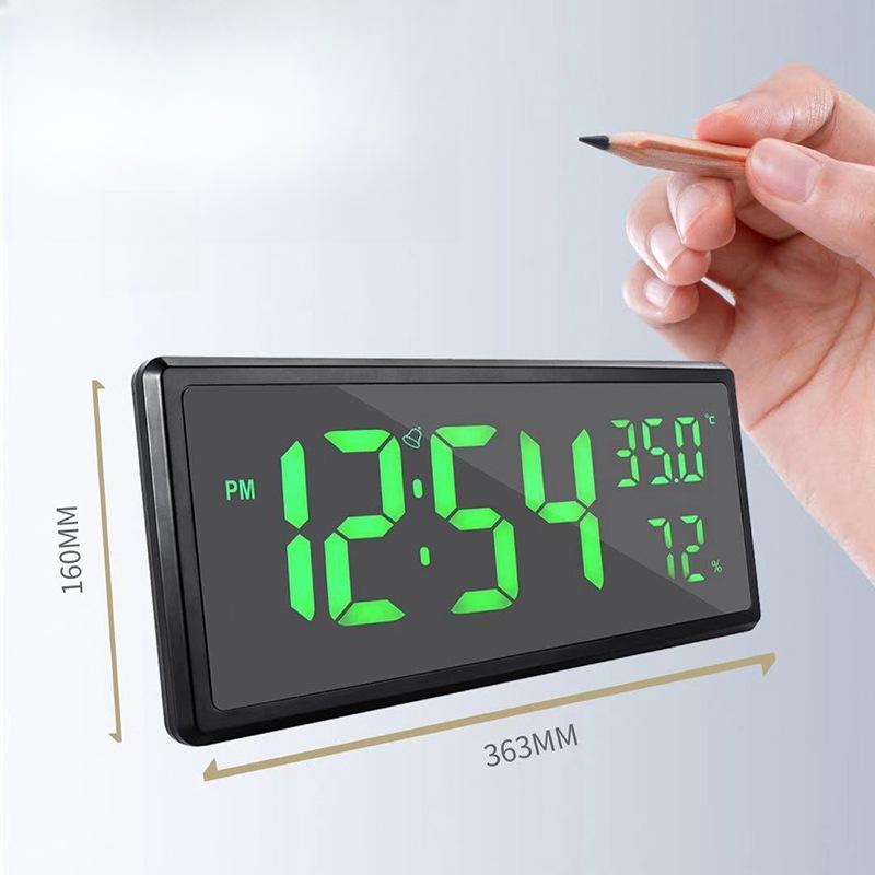 Creative Large Screen Clock Living Room Wall Clock Electronic Clock Home Temperature and Humidity Clock Simple Alarm Clock 3808L