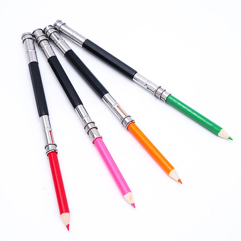 Double-Headed Stainless Steel Pencil Extender and Sharpener