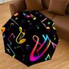 1PC music notesAutomatic Open/Close Umbrella with Windproof, 8-Rib Sturdy Canopy, Durable Ribs, Fashionable Design, Outdoor Accessory, Fun Prin, Holid
