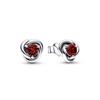Pandora Red Eternity Circle Stud Earrings (January)_292334C06