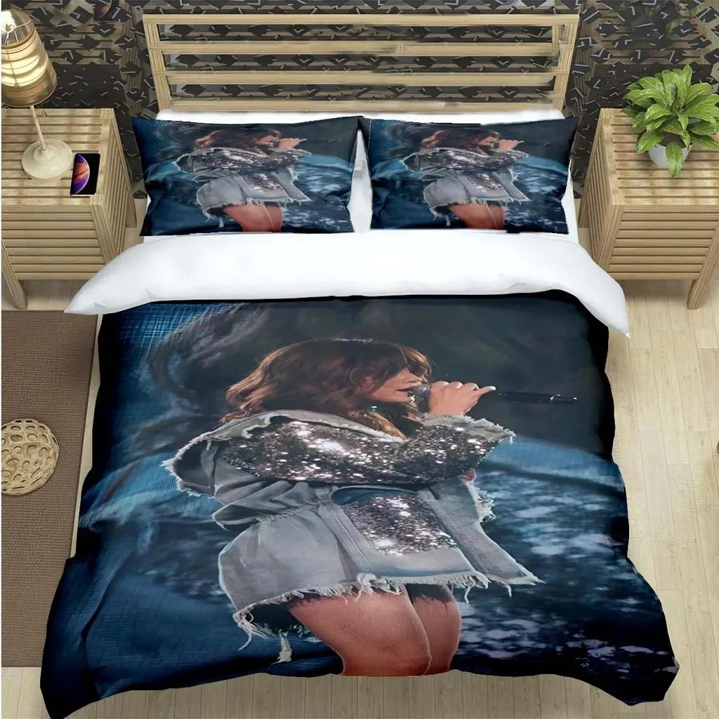 Berühmte Sängerin S-Selena G-Gomez Druck Bettwäsche Sets Bettwaren Set Bettbezug Bettdecke Set Bettwäsche Set Luxus Geschenk