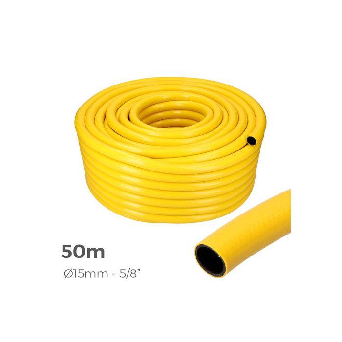 Tuyau Agricole Jaune EDM - Diamètre intérieur 15 mm - Diamètre extérieur 20 mm - 50 m