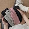 Women's Autumn Mid-Calf Socks - Trendy Collegiate Style Korean Long Pile Socks for Fall and Winter