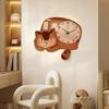 Cartoon Wall Clocks Living Room Pendulum Wall Watch Noiseless Mechanism Interior Modern Cat Clock Home Interior Decoration