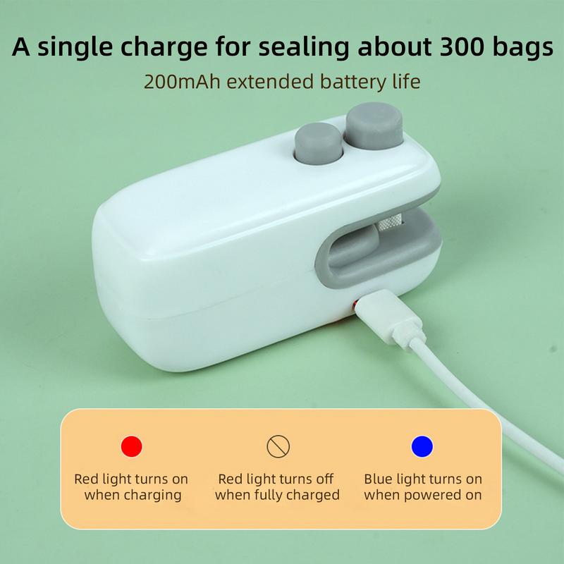 2 In 1 Sealer Cutter Multifunctional Vacuum Food Sealer Handheld Bag Sealing Machine Package Bags Sealer for Plastic Bags