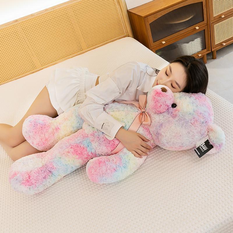 Colorful Teddy Bear Plush Toy Soft Pp Cotton Stuffed Animal Perfect Valentine's Gift