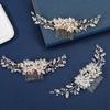 Flower Bridal Headpiece Jewelry Rhinestone Hairpin Gift Pearl Hair Combs  Wedding Ceremony